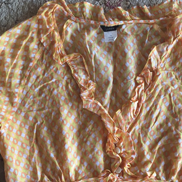 JCrew - size 12 Cotton/Silk Top - GORGEOUS! - Picture 2 of 6